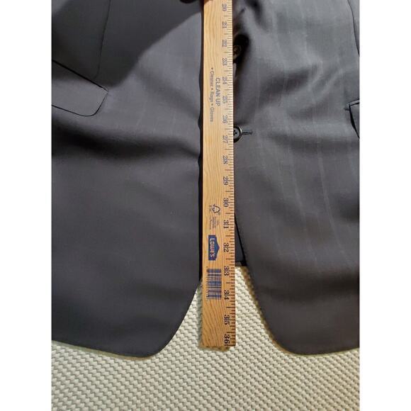 Hickey Freeman Barneys New York Blazer Jacket‎ Mens 48 Blue Check Wool Formal - Picture 8 of 10
